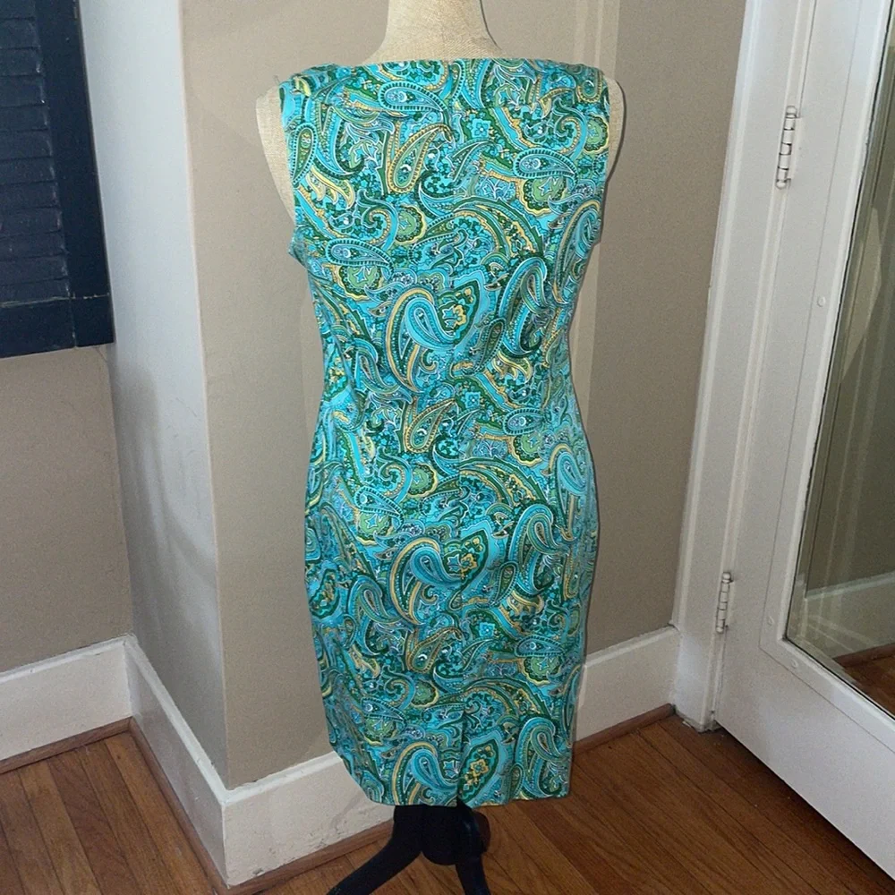 Jones New York Turquoise Paisley Dress - Picture 3 of 5